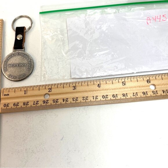 Skandinaviska Enskilda Banken Keychain 1835-1985 Anniversary Edition With Leathe - Picture 5 of 5